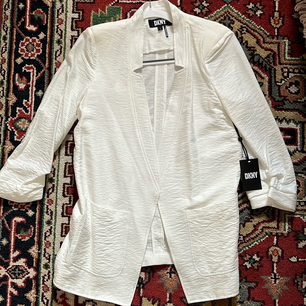 NWT | DKNY | White Open Blazer | Size Small